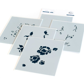 Joyful Peonies Layering Stencils