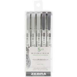 Mildliner Double Ended Highlighters Grays