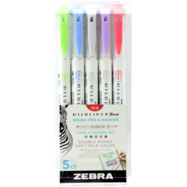 Mildliner Double Ended Brush Pen & Marker Cool & Refined