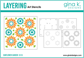 Sunflower Garden Stencil