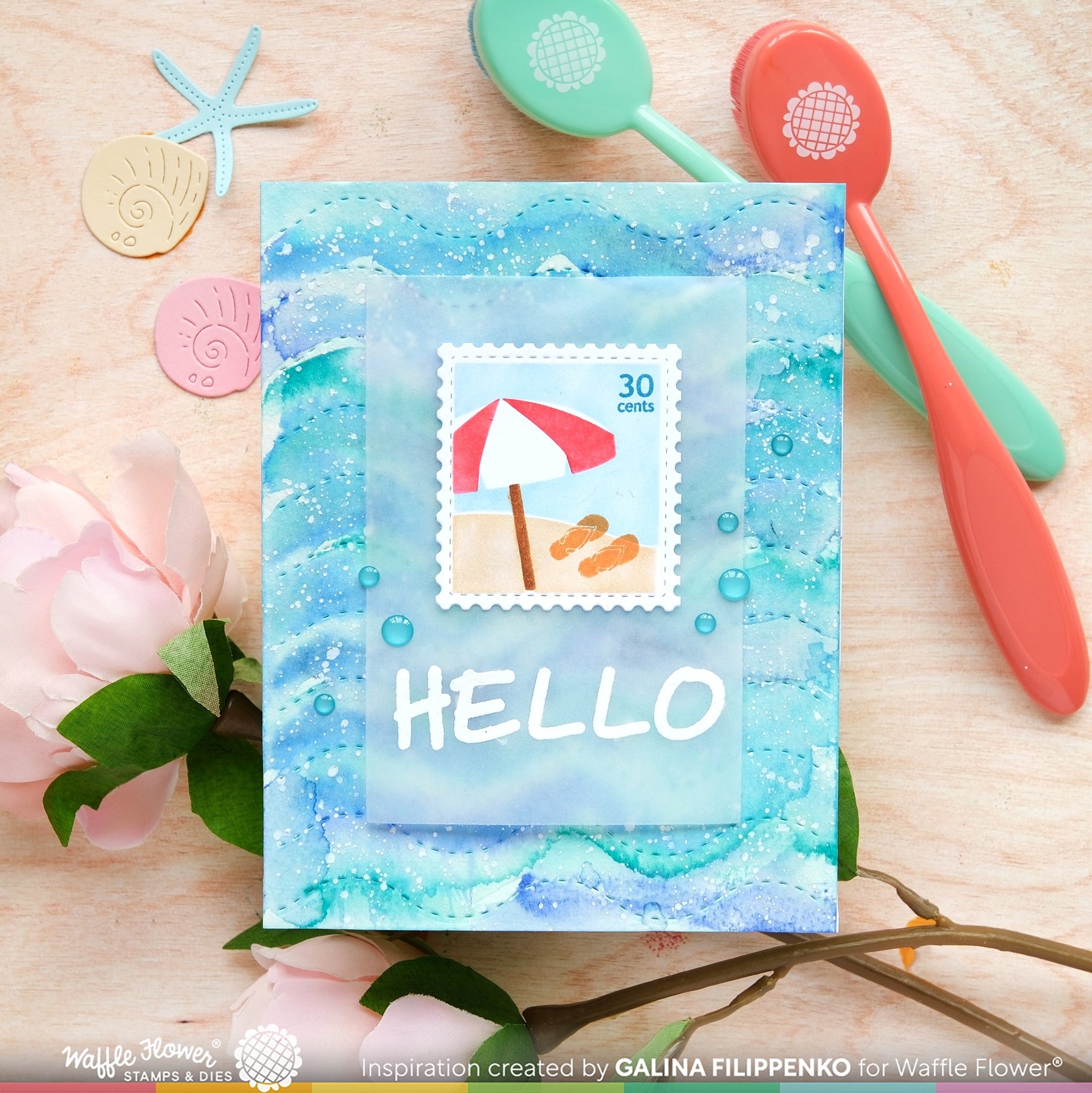 Beach Days Greetings Stamp Set