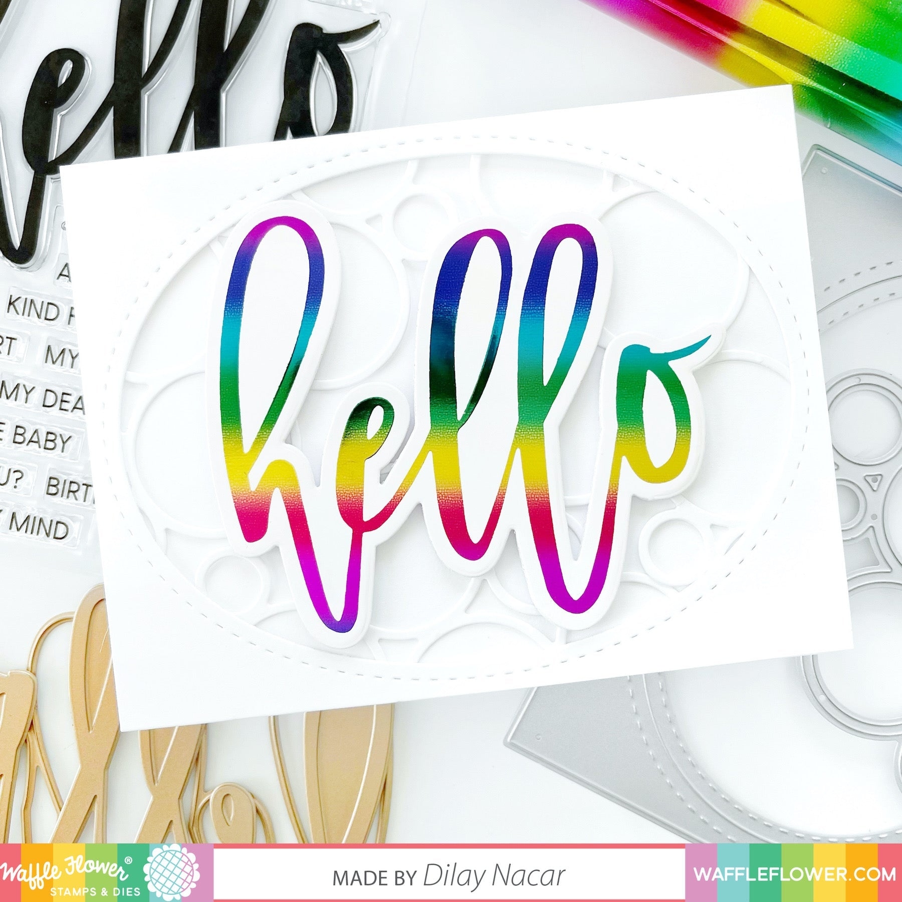 Oversized Hello Foil Plate