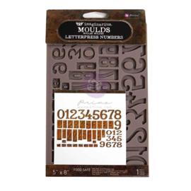 Letterpress Numbers Decor Moulds 5"x8"x8mm