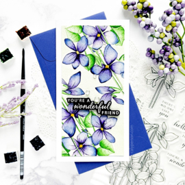 Blue Violets Stamps