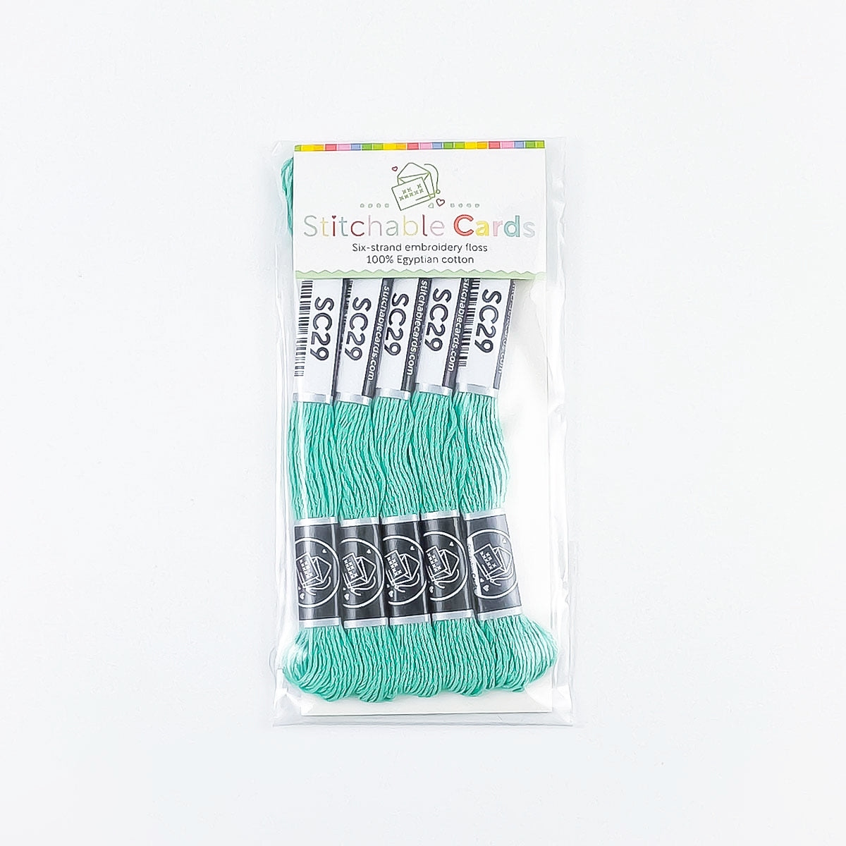 SC29 Embroidery Floss - Light Jade Green 5/pk