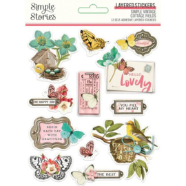 Cottage Fields Layered Stickers