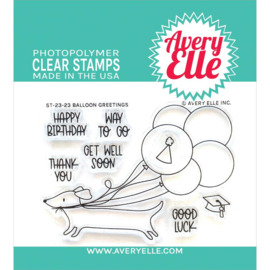 Balloon Greetings Clear Stamp Set