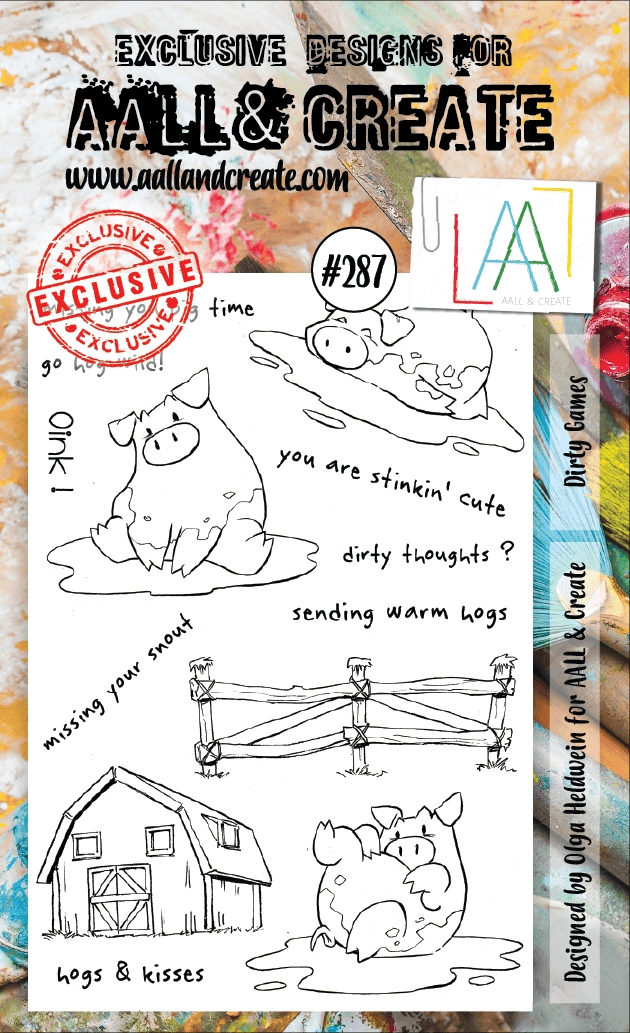 #0287 Dirty Games A6 Clear Stamp Set