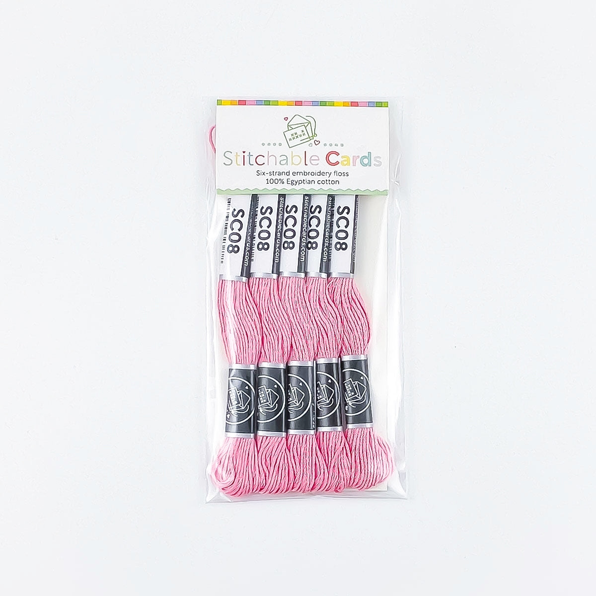 SC08 Embroidery Floss - Mid Rose Pink 5/pk
