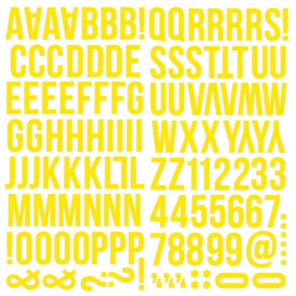 Color Vibe Foam Alpha Stickers 6"X12" Yellow