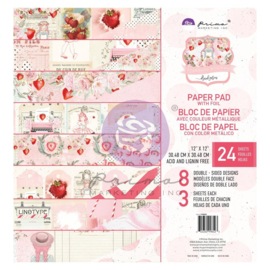 Strawberry Milkshake Paper Pad 12"X12"