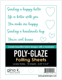 Lovely Notes Poly-Glaze Foiling Sheets
