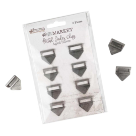 Curators Essential Metal Index Clips Aged Silver