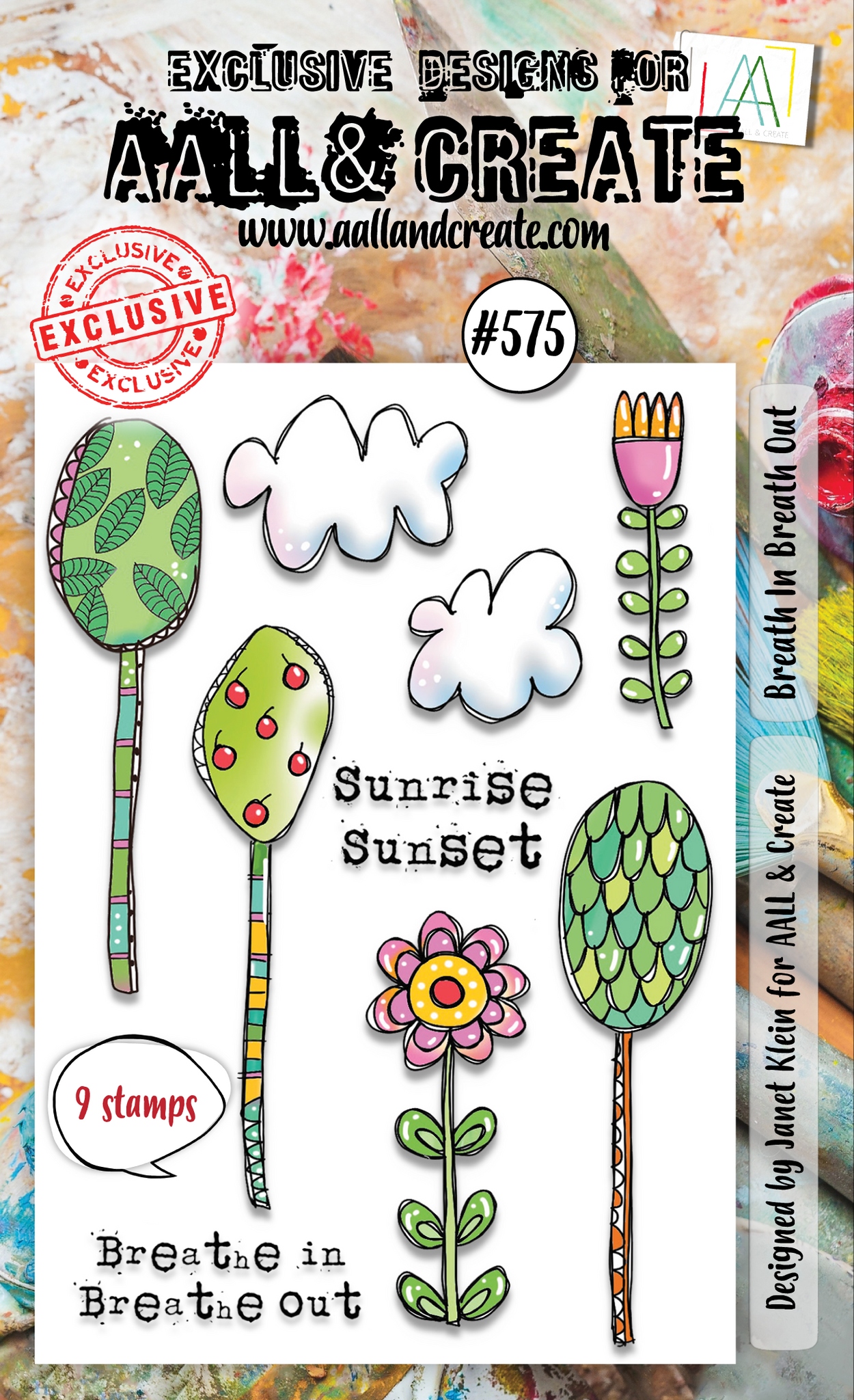#0575 Breathe In Breathe Out A6 Clear Stamp Set