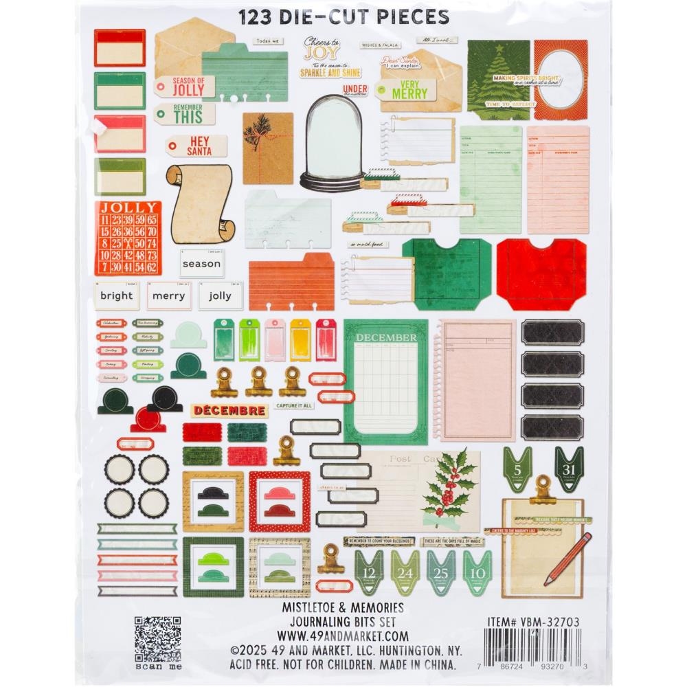 Mistletoe And Memories Die-Cuts Journaling