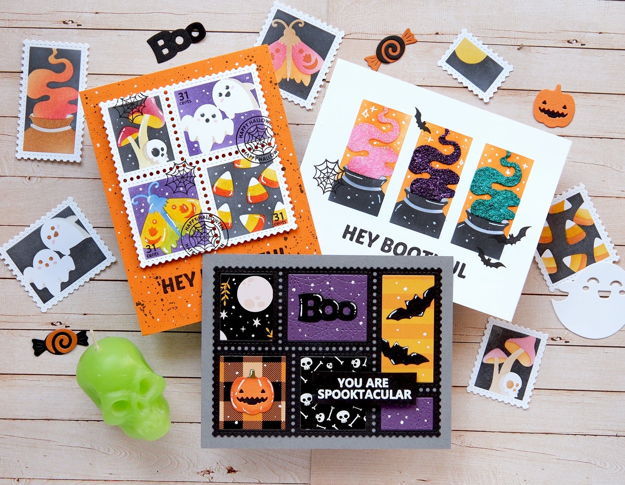 Postage Collage Spooktacular Stencil