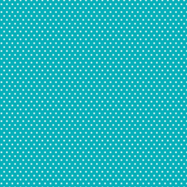 Patterned single-sided teal small dot
