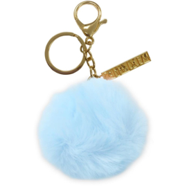 Sky Blue Pom Pom Keyring