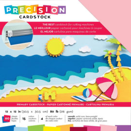 Precision Cardstock Pack Primary/Smooth 12"X12"