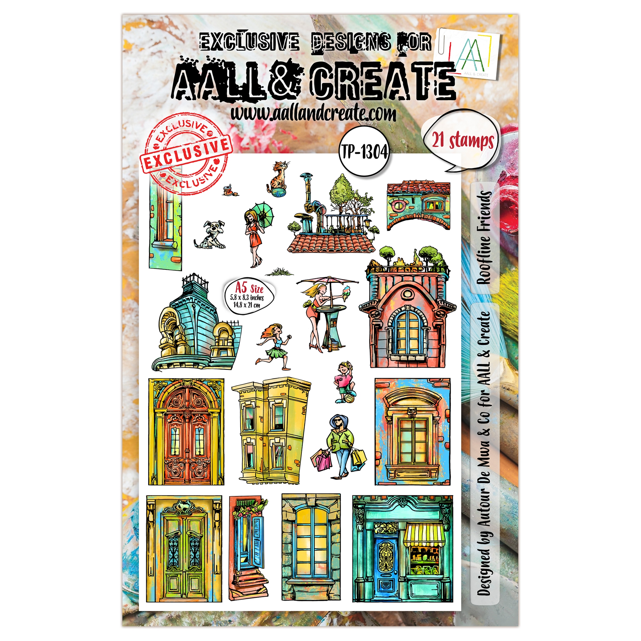 #1304 Roofline Friends A5 Stamp Set