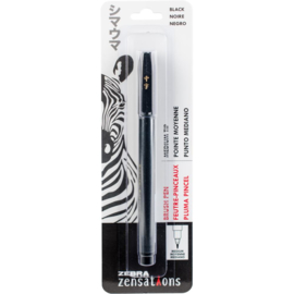 Zensations Medium Tip Brush Pen Black