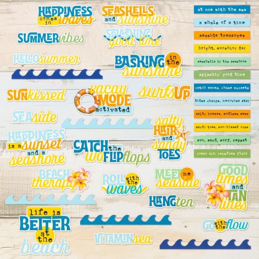 Beach Vibes Chipboard Set