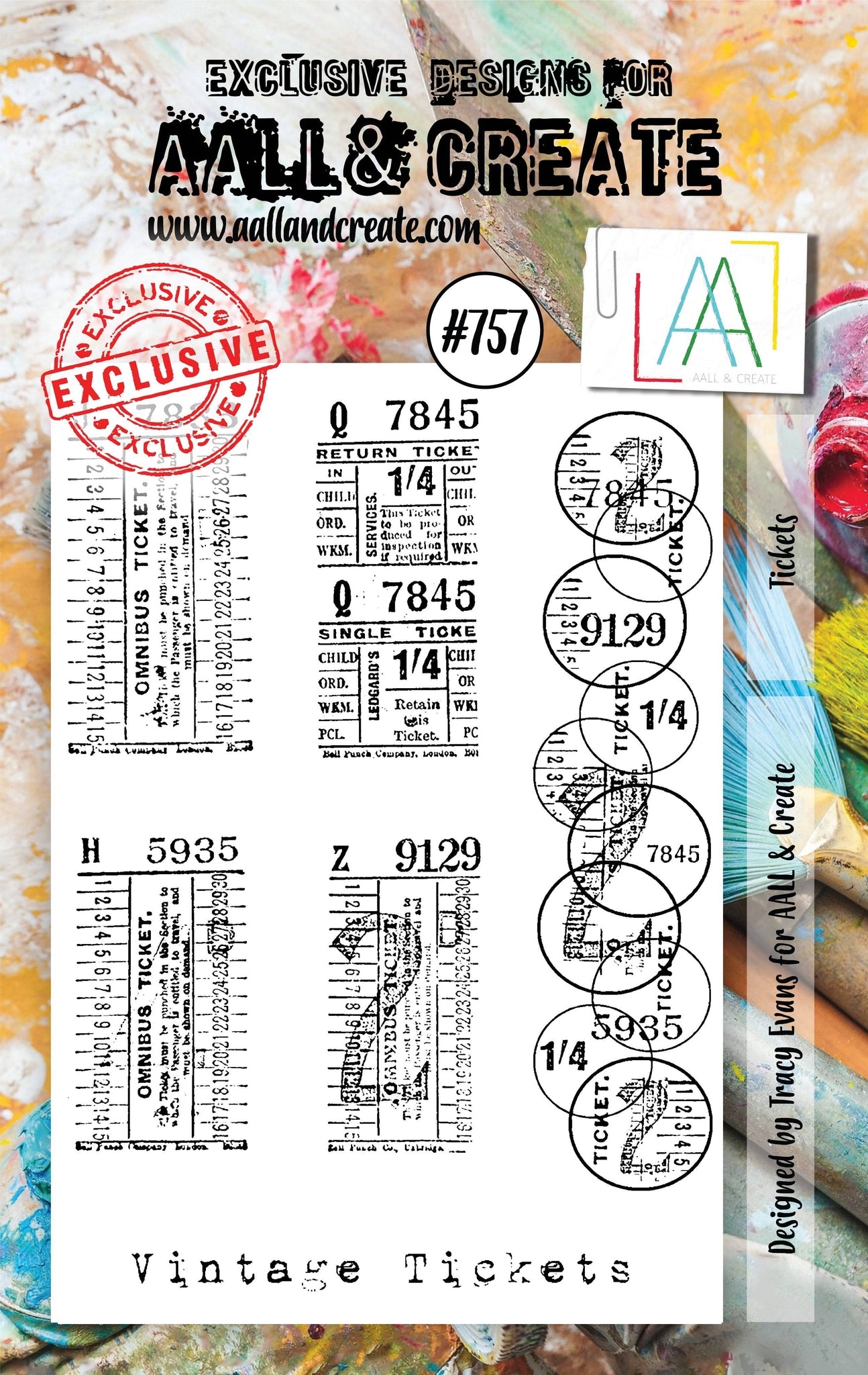#0757 Tickets A7 Clear Stamp Set