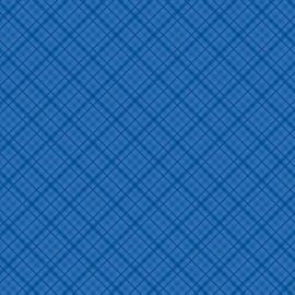 Patterned single-sided d.blue plaid
