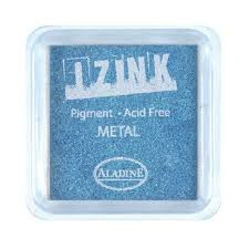 Inkpad Izink Pigment Metal Light Blue Small