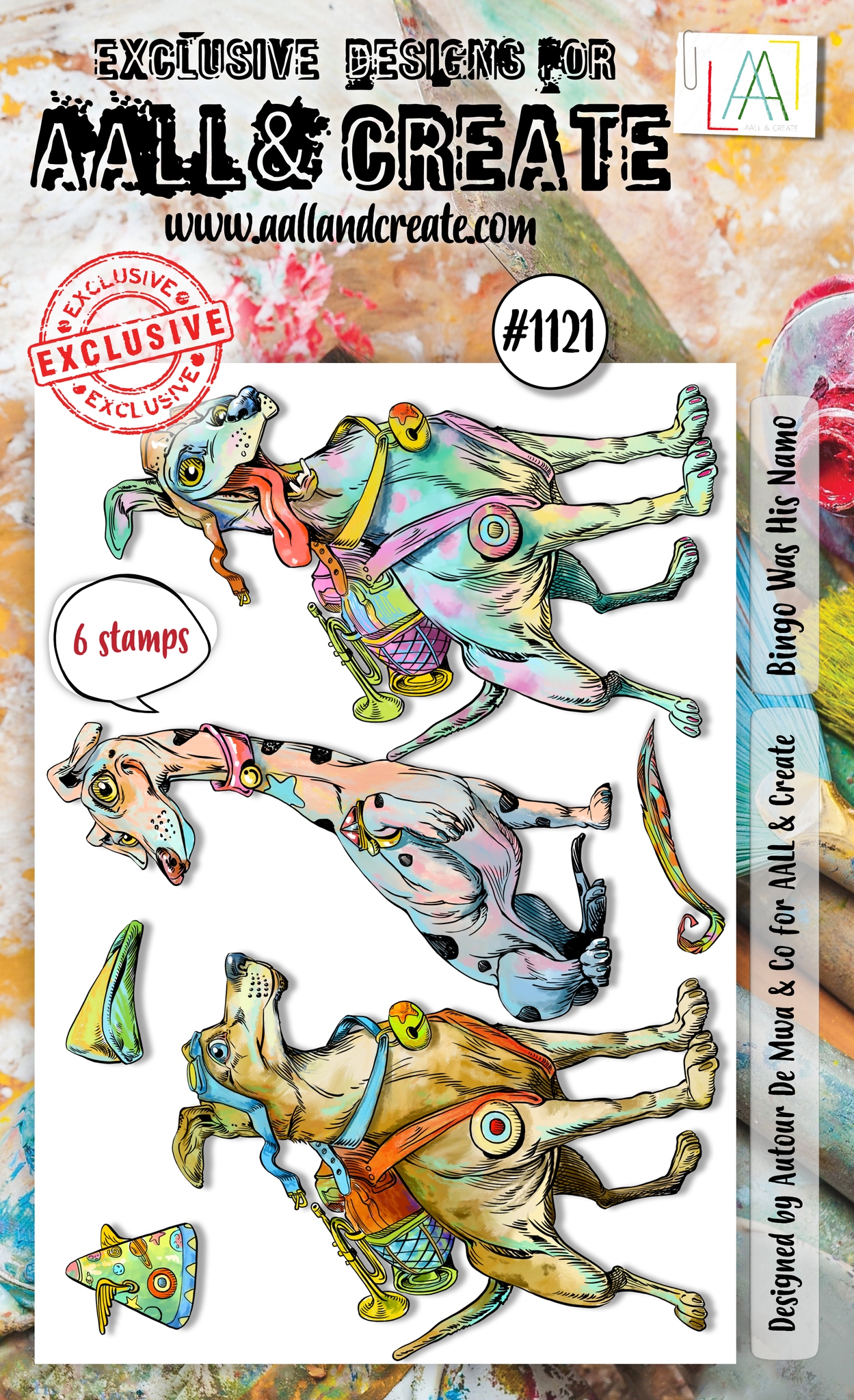 #1121 Bingo Was His Namo A6 Stamp Set