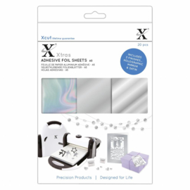 Xtra's A5 Adhesive Foil Sheets Silver