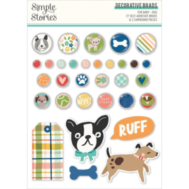 Fur Baby Dog Decorative Brads
