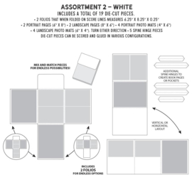 Create-An-Album Foundation Inserts Assort 2 White