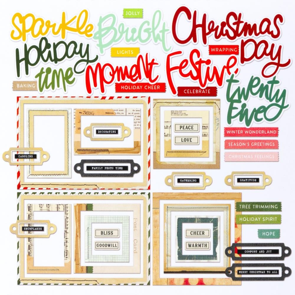 Mistletoe And Memories Chipboard Set Basics