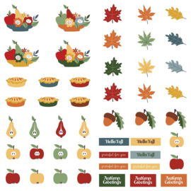 Autumn Greetings Cardstock Die-Cut Sheet