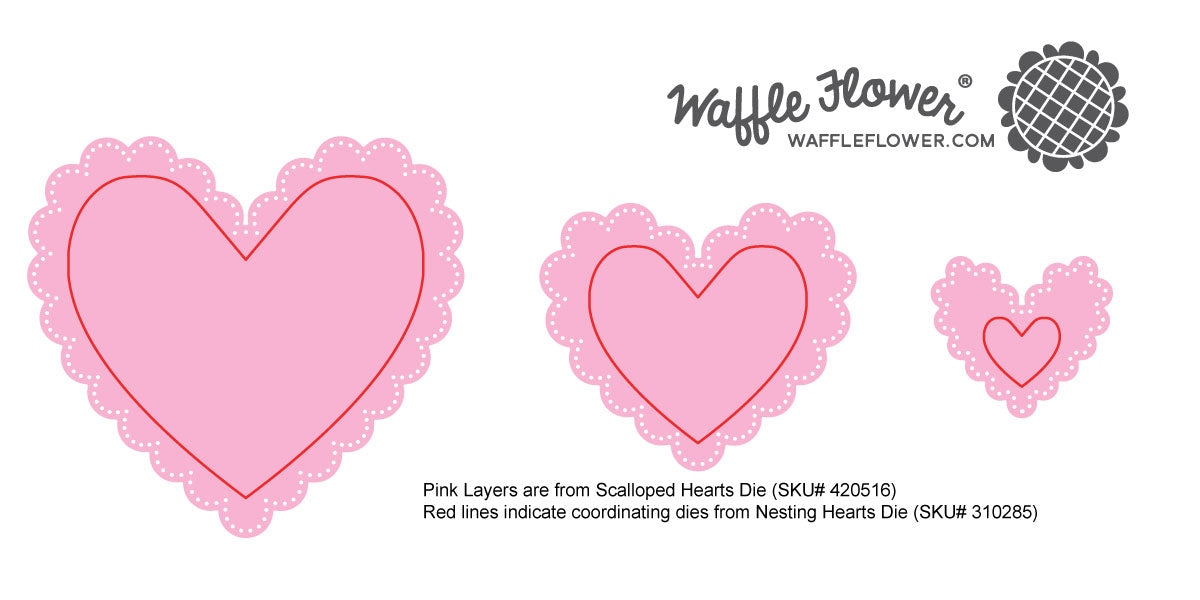Scalloped Hearts Die
