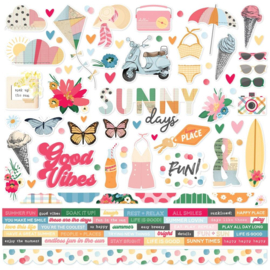 Sunny Days Cardstock Stickers 12"X12"
