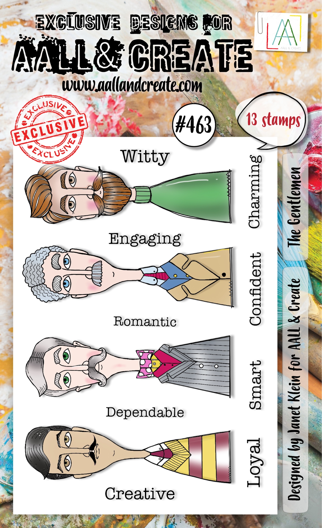 #0463 The Gentlemen A6 Clear Stamp Set