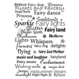 LAV025 Fairy Words Stamp