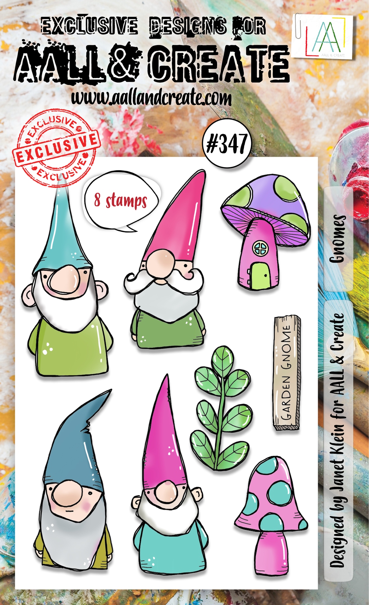 #0347 Gnomes A6 Clear Stamp Set