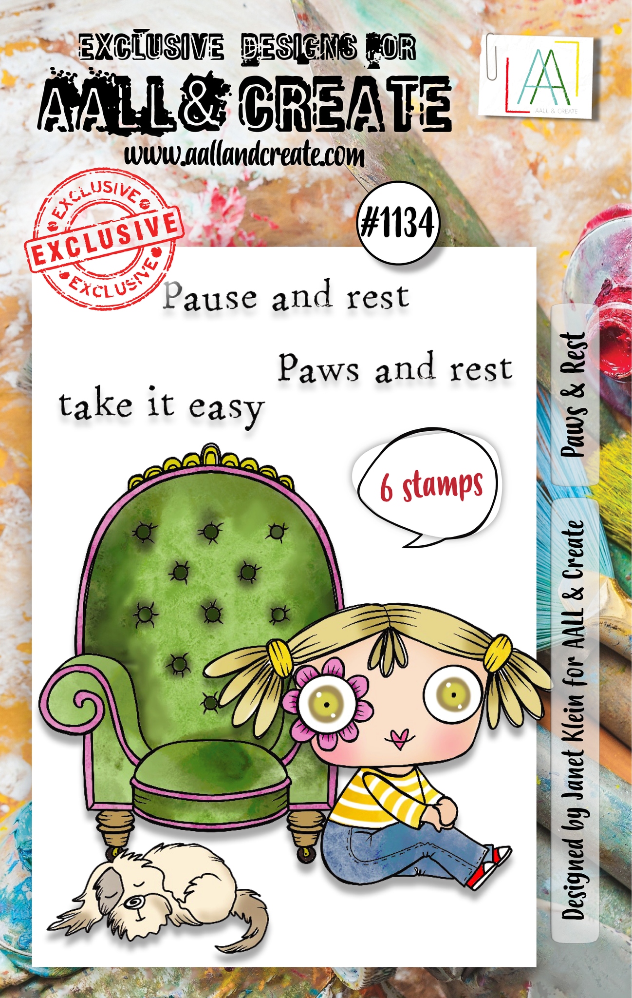 #1134 Paws & Rest A7 Stamp Set