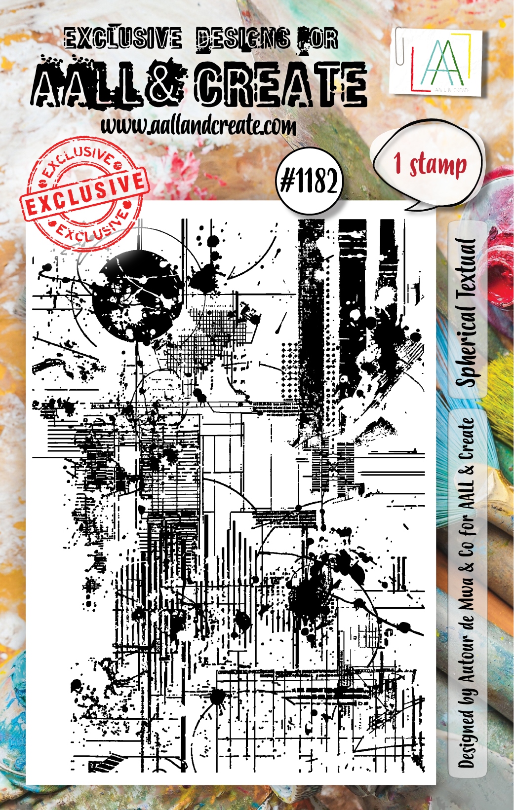 #1182 Spherical Textual A7 Stamp Set