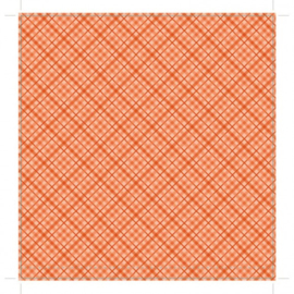 Patterned single-sided orange plaid