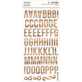 Color Vibe Foam Alpha Stickers Woods - Hickory