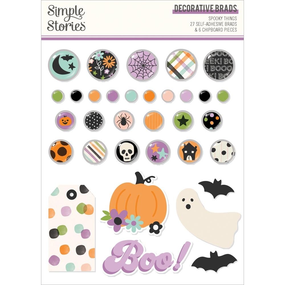 Spooky Things Decorative Brads