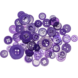 Button Mason Jars Ultra Violet