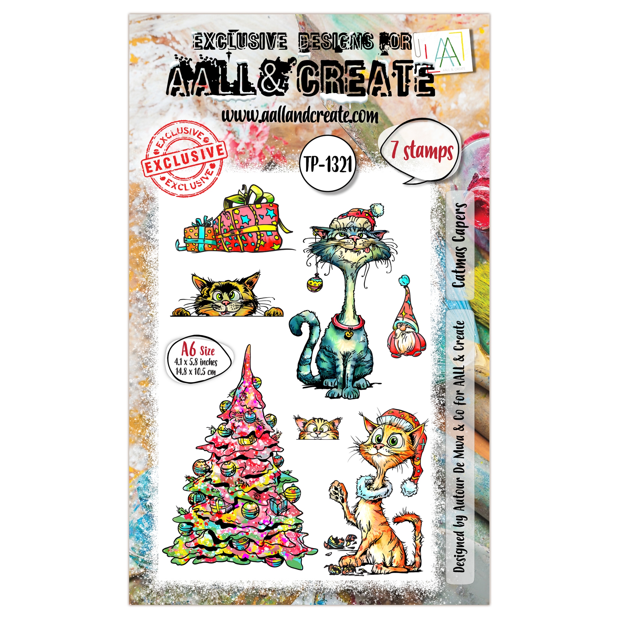 #1321 Catmas Capers A6 Stamp Set