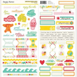 Sweet Summertime Cardstock Stickers 12"X12"