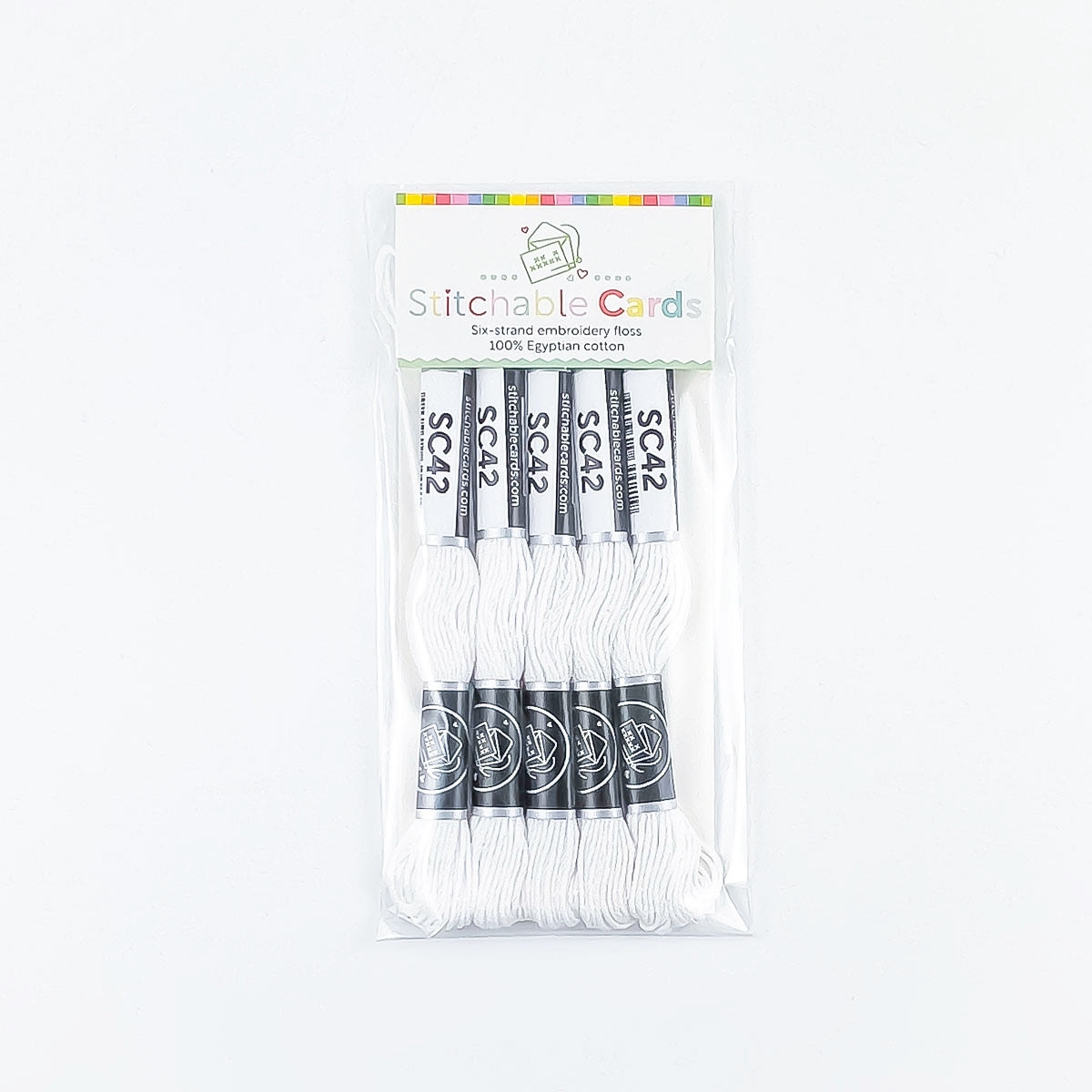 SC42 Embroidery Floss - White 5/pk