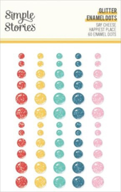 Say Cheese Happiest Place Glitter Enamel Dots